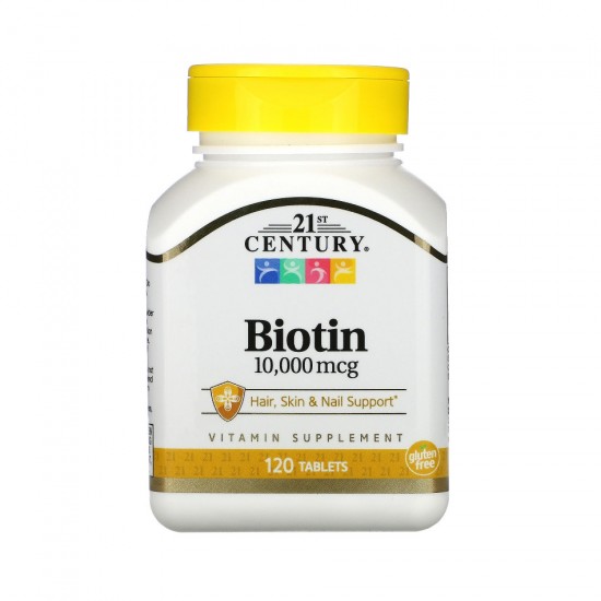 Biotin 10 000 мкг 120 таб 21st Century Biotin 10 000 мкг 120 таб 21st Century