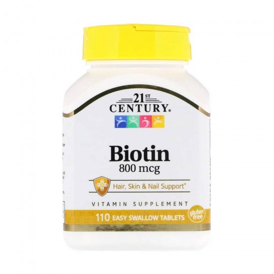 Биотин 800 мкг 110 таб Biotin 800 мкг 110 таб 21st Century