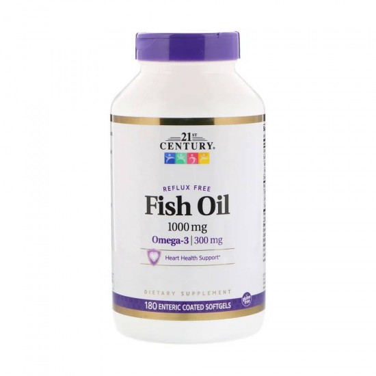 Рыбий жир Омега 3 1000 мг 180 кап 21st Century Fish Oil Omega 3 1000 мг 180 кап 21st Century
