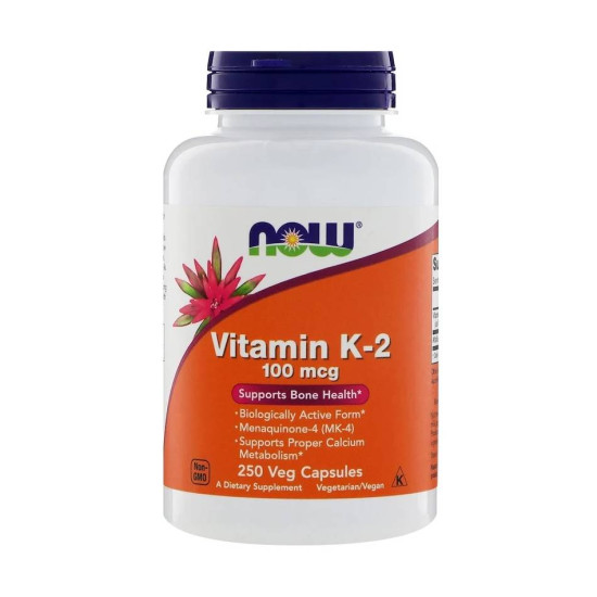 Витамин K2 100 мкг 250 кап NOW Foods Vitamin K2 100 мкг 250 кап NOW Foods