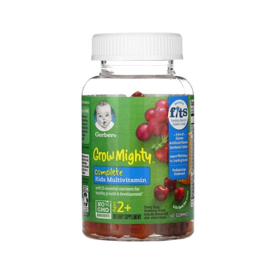 Grow Mighty мультивитаминный комплекс для детей 60 мармеладок Gerber Grow Mighty Complete Kids Multivitamin 60 мармеладок Gerber