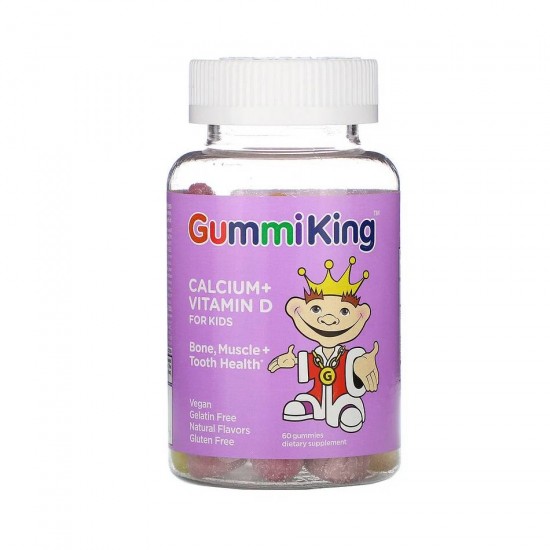 Кальций + витамин D 60 мармеладок Gummi King Calcium + Vitamin D 60 мармеладок Gummi King