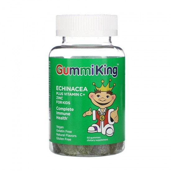 Эхинацея + Витамин С 60 драже Gummi King Echinacea Plus Vitamin C 60 Gummies Gummi King