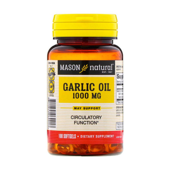Масло чеснока 1000 мг 100 кап Garlic Oil 1000 мг 100 кап