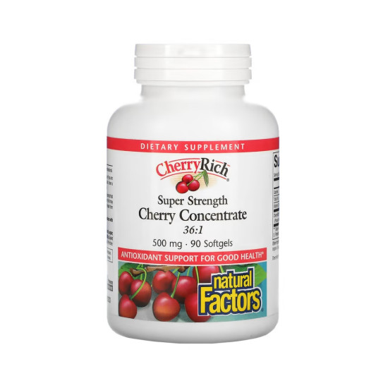 CherryRich Концентрат вишни 90 кап Natural Factors CherryRich Cherry Concentrate 90 кап Natural Factors