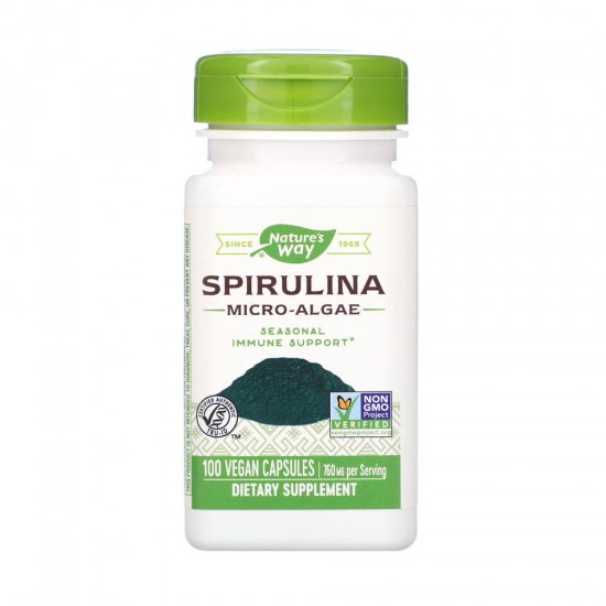 Спирулина Микроводоросли 760 мг 100 кап Nature's Way Spirulina Micro-Algae 760 мг 100 кап Nature's Way
