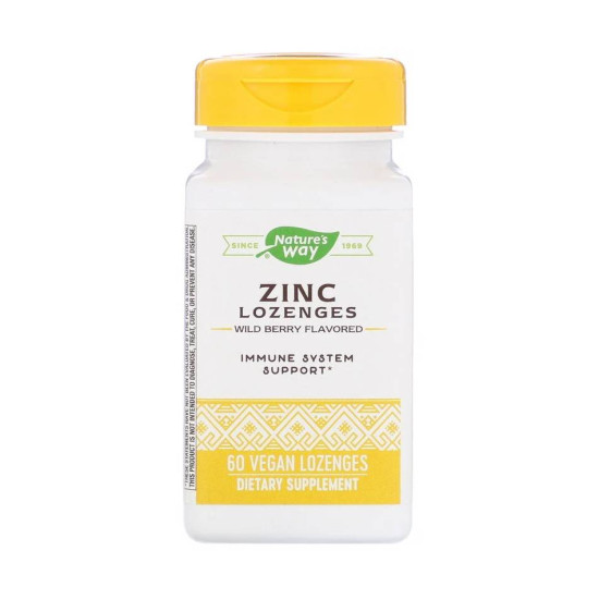 Zinc Леденцы 60шт Nature's Way Zinc Lozenges 60 леденцов Nature's Way