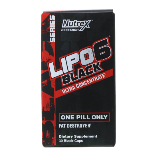 Жиросжигатель Липо 6 Блэк Ультра Концентрат 30 кап Nutrex LIPO-6 Black Ultra Concentrate 30 кап Nutrex