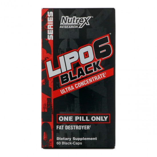 Жиросжигатель Липо 6 Блэк Ультра Концентрат 60 кап Nutrex LIPO-6 Black Ultra Concentrate 60 кап Nutrex
