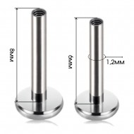 Пирсинг микролабрет титановый